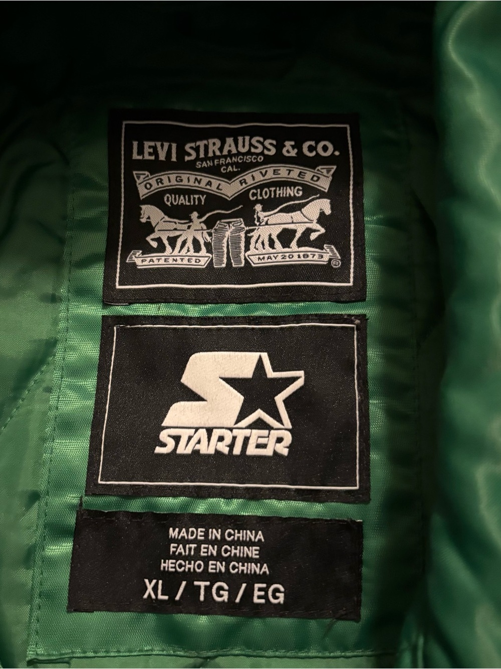 Boston Celtics Bomber Jacket Levi's x Starter Varsity Jacket - Picture 4 of 7